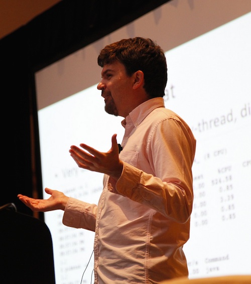 Brendan Gregg spoke at LinuxCon North America, 2014, in Chicago.